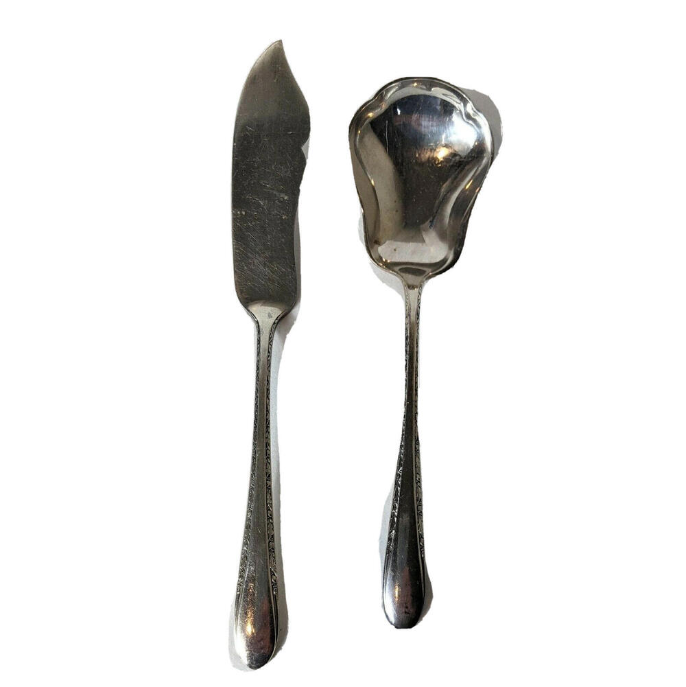 Gorham Plate Butter Knife Sugar Spoon Silver